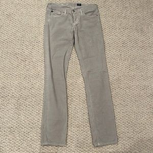 AG corduroy grey pants size 27